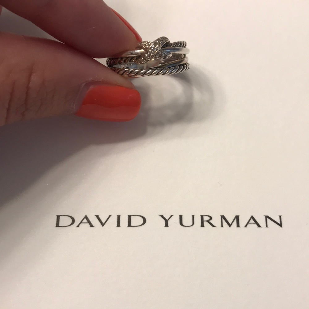 David Yurman X Collection ring w/ diamonds